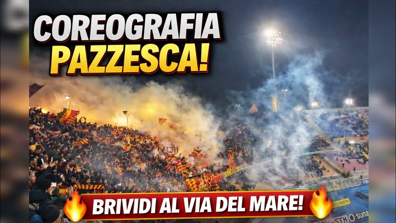 UNO SPETTACOLO UNICO! LA CURVA NORD INCANTA IL VIA DEL MARE 💛❤️DA PELLE D’OCA 