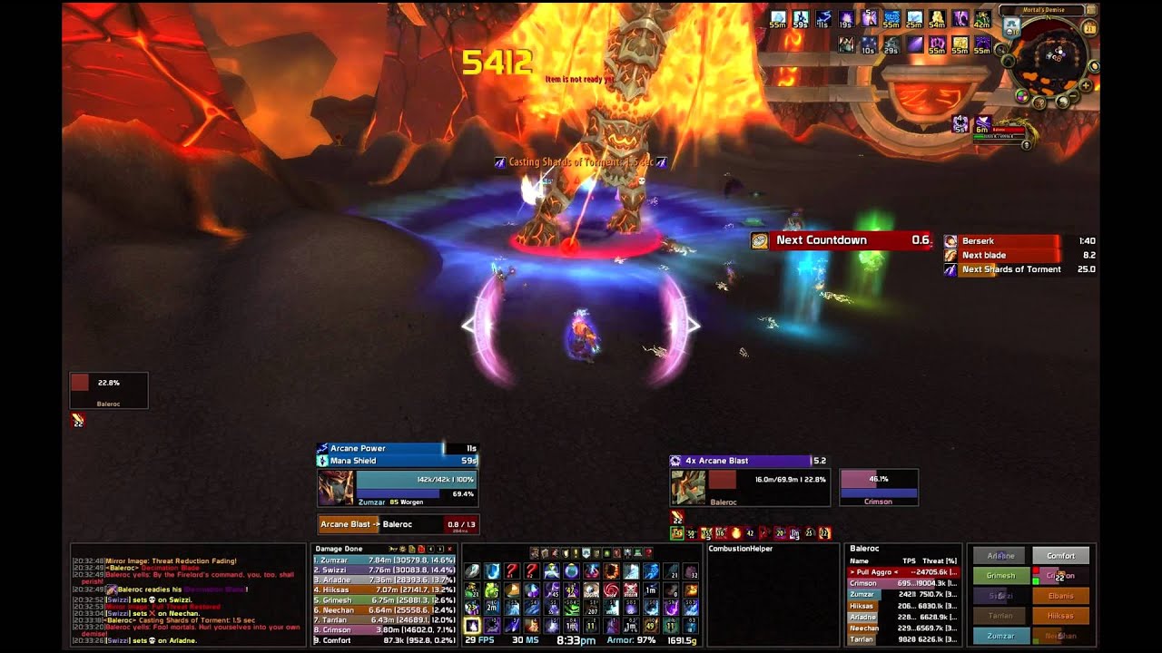 HEROIC Baleroc (10-man) - Arcane Mage PoV - HD