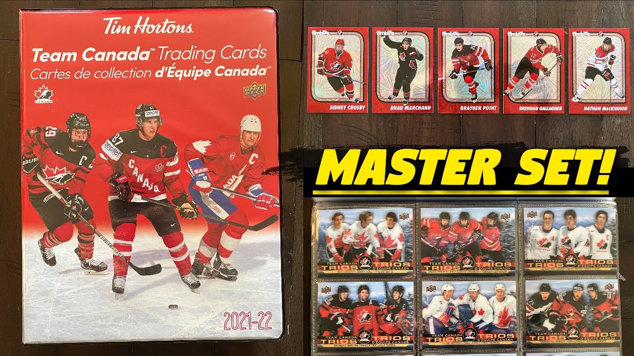 2021-22 Upper Deck Tim Hortons Team Canada -- 100% Complete MASTER SET in Binder (180 Cards)