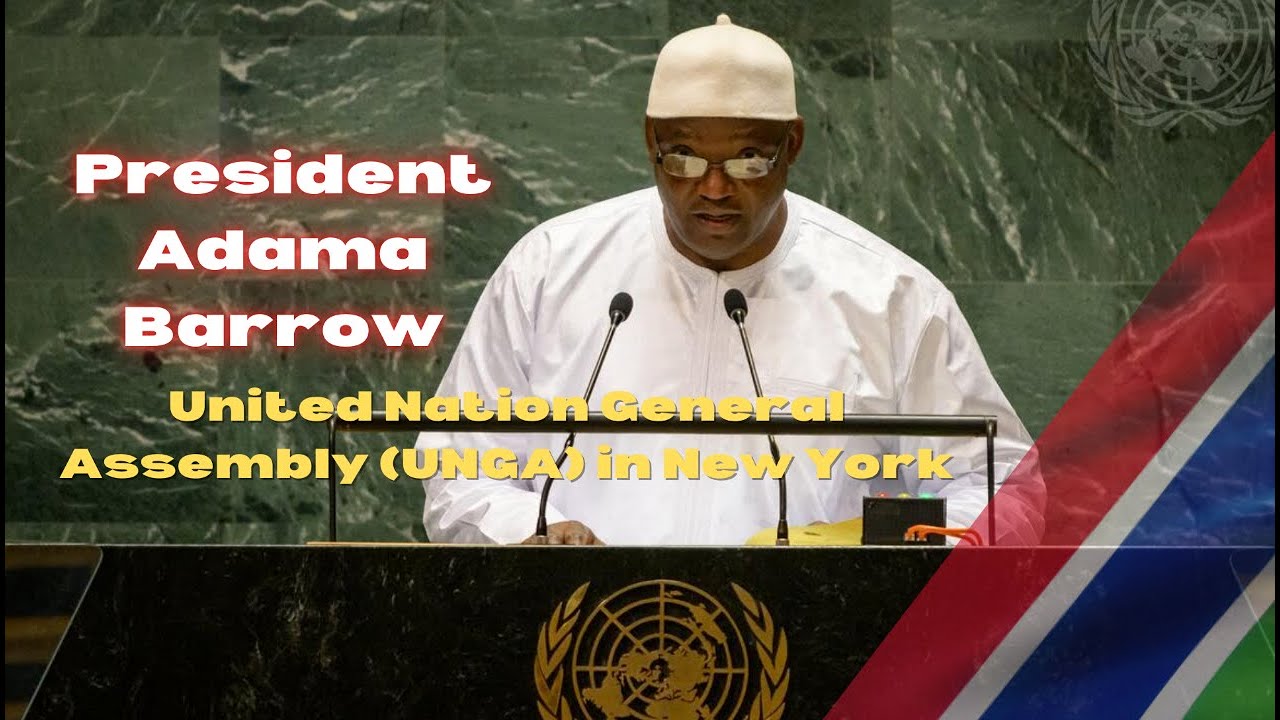 The President of The Gambia 🇬🇲 addressing the United Nation General Assembly (UNGA) in New York