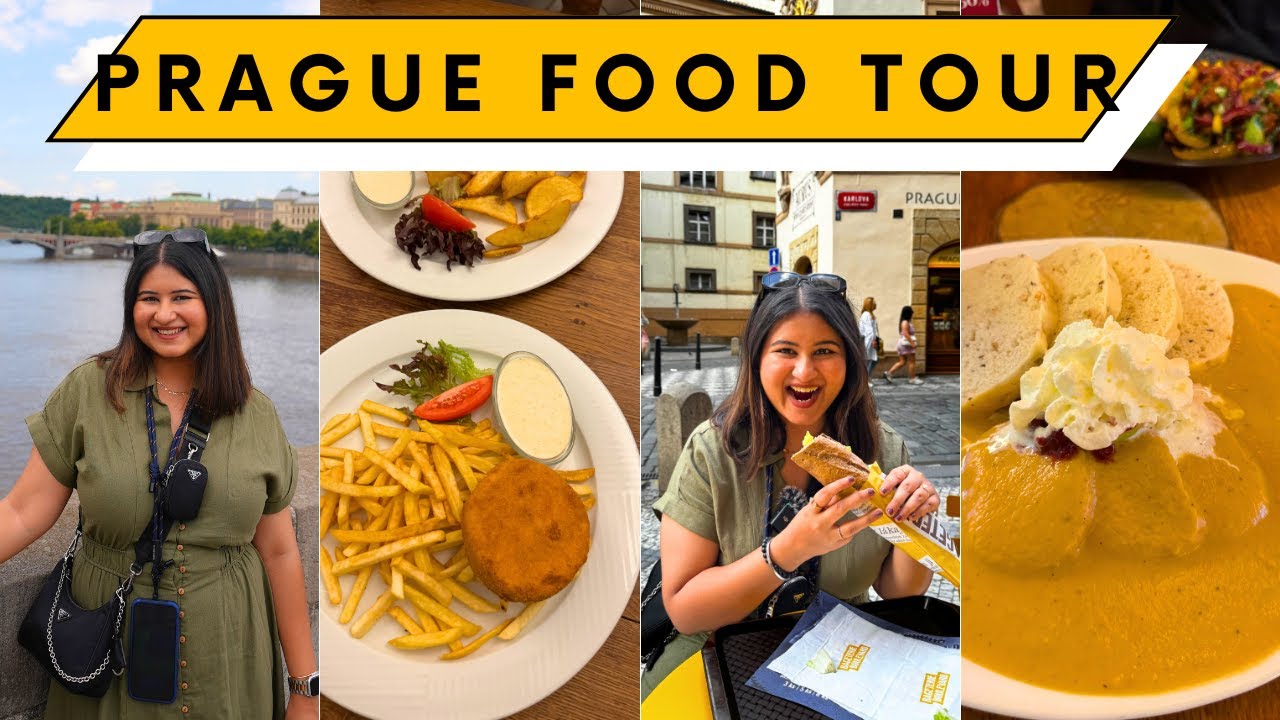 Best PRAGUE Food Tour | Desserts, Veg Czech Meals, Pasta, Coffee Shops & More | 4K