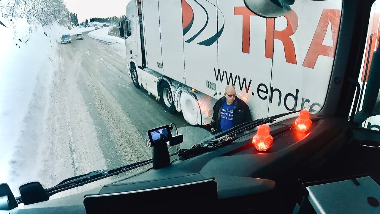 POV Driving Norway Scania S560 - Danger on the road, Bjornfjell