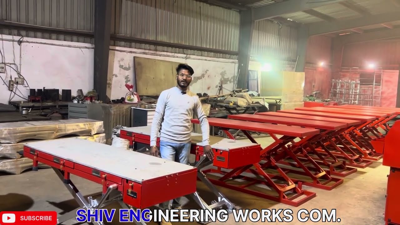 Hero motorcycle service ramp demo//hy ramp shiv engineering works Faridabad phNo.Video description👇