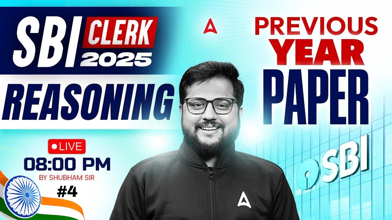 SBI Clerk 2025 Prelims | SBI Clerk Reasoning Previous Year Paper #4 | Reasoning By Shubham Sir