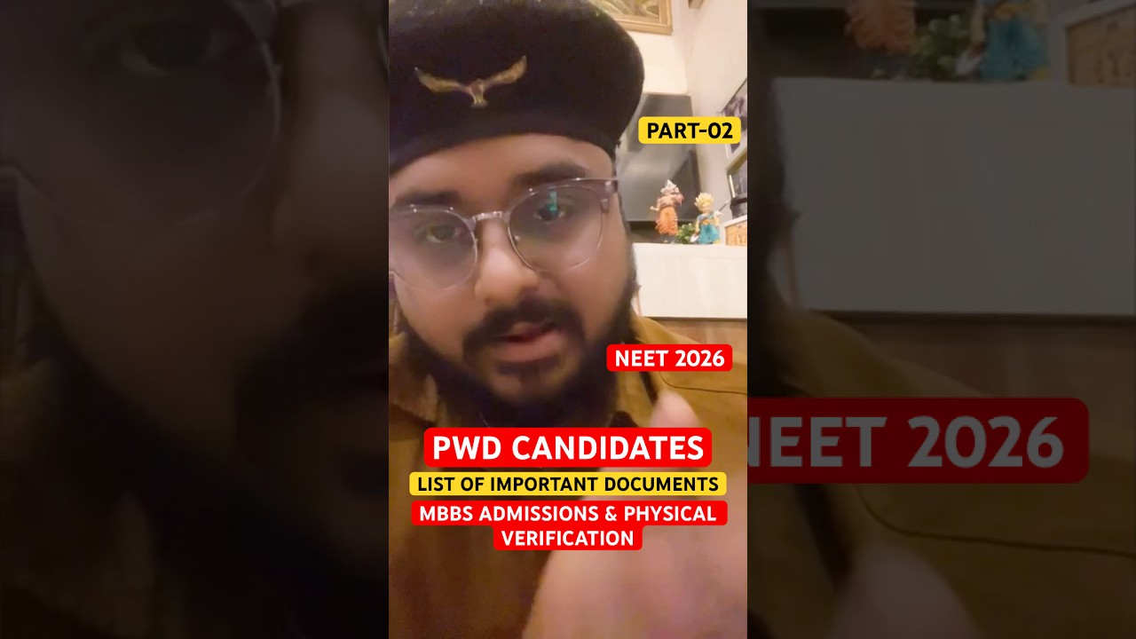 NEET 2026 MBBS Admission | All Important Documents for PWD Candidates | Complete Guide #Neet #PwD
