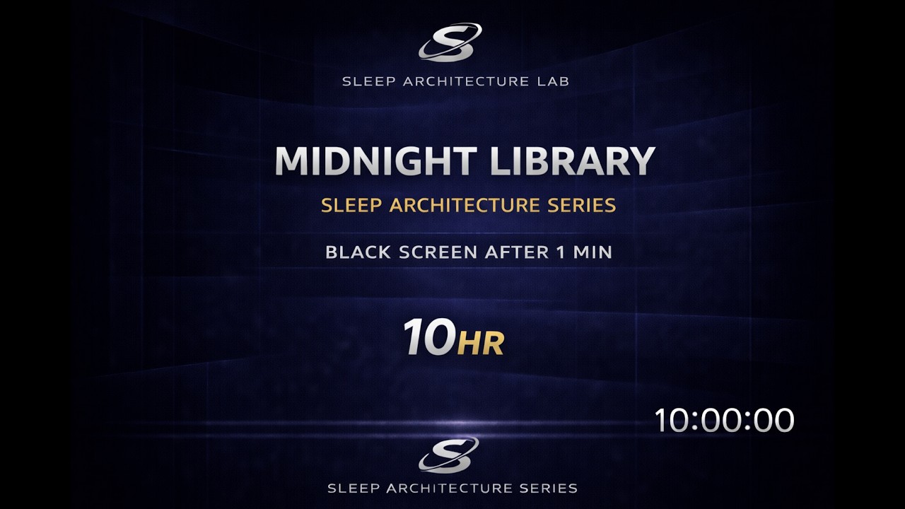 Midnight Library for Deep Sleep (10 Hours) | Black Screen After 1 Minute | No Music