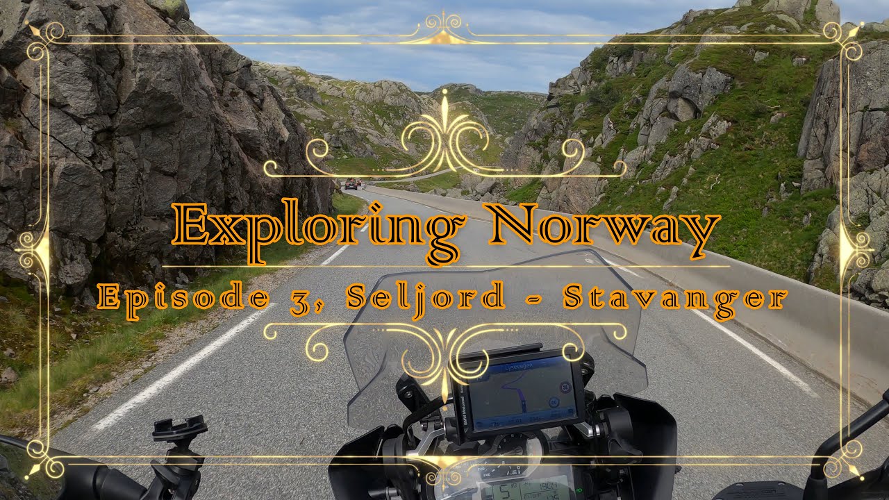 Exploring Norway, episode 3. Motorbike trip continues from Seljord to Stavanger.