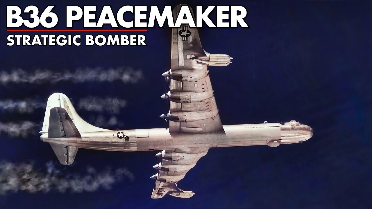 B-36 Peacemaker | Convair's massive American strategic bomber | Upscaled video