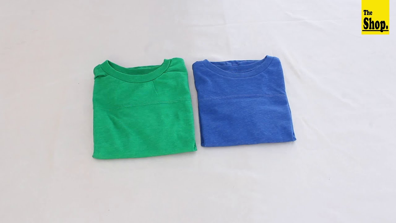 The Shop - Kids Stripe Sleeves T-Shirts || Blue T-Shirt || Green T-Shirt