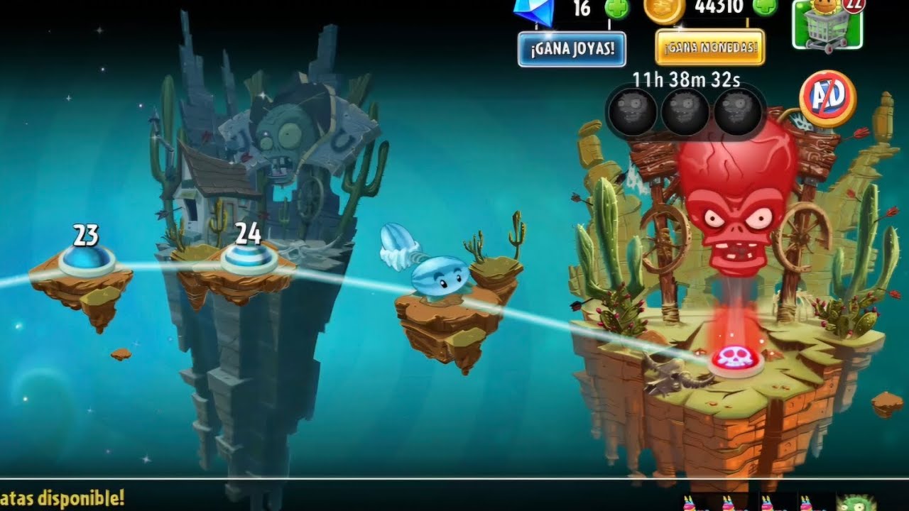 Terminamos niveles del salvaje Oeste| Plantas vs Zombies 2| GamesOR