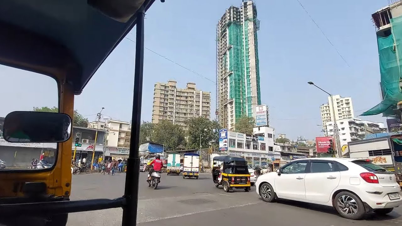 Malad Skyline | Malad station to Inorbit mall in Rikshaw ride | Mumbai