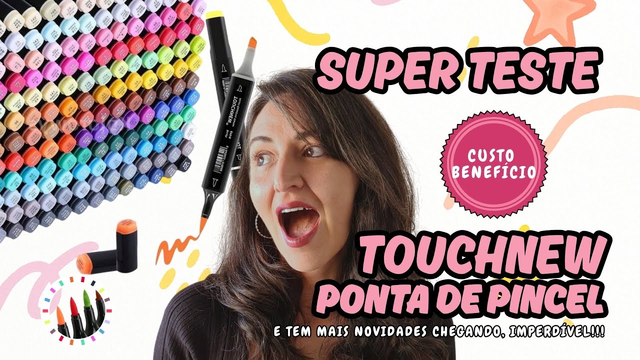 VALE A PENA? TESTANDO O MARCADOR  TOUCHNEW COM PONTA PINCEL! + SURPRESA NO FINAL!