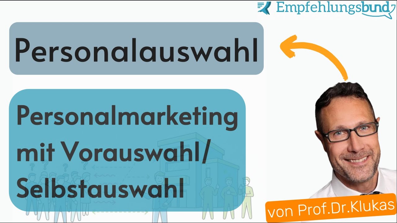 Selbstselektion im Recruiting: Wie Bewerber und Arbeitgeber die beste Passung finden |Prof.Dr.Klukas