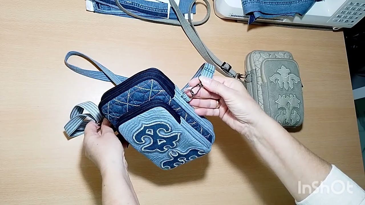 Две стёганые сумочки по одной выкройке.