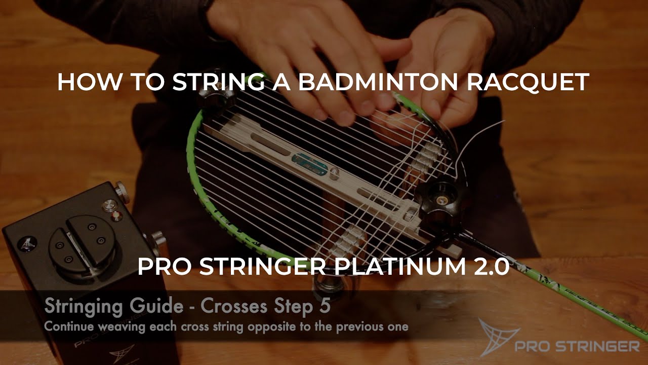 HOW TO STRING A BADMINTON RACQUET USING PRO STRINGER PLATINUM (FLYING CLAMPS) -- PRO STRINGER