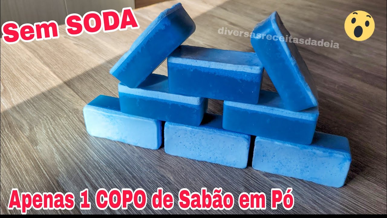 Sabão Durão Sem SODA com Apenas 1 COPO de Sabão em Pó Rende + 1kg😲Sabão em Barra com 4 Ingredientes