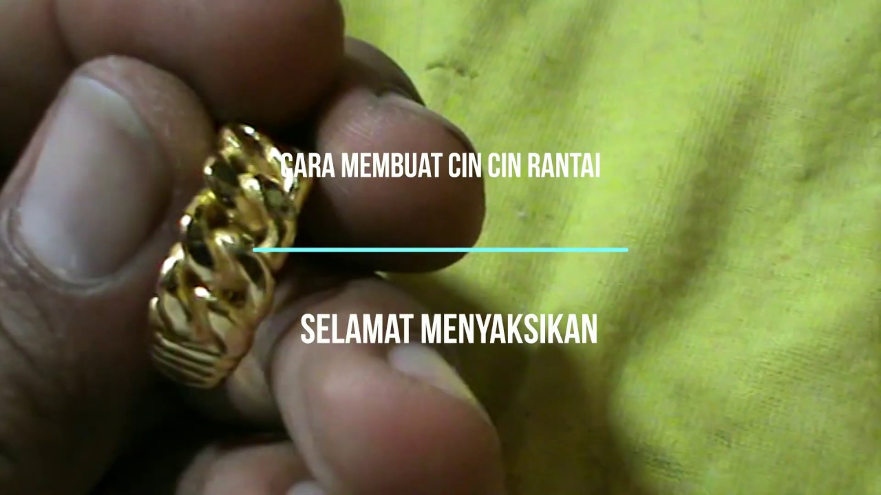 cara membuat cincin rantai emas