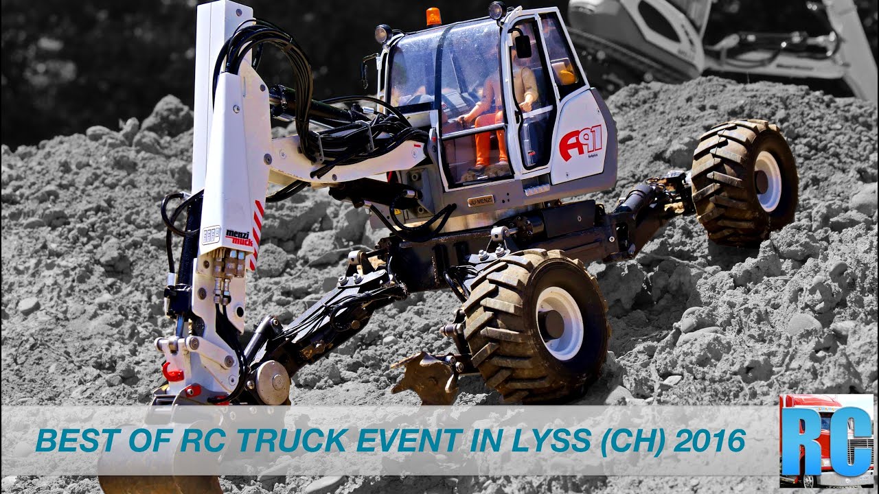 BEST OF RC TRUCK EVENT LYSS 2016, SWITZERLAND - MODELLRUCKS,EXACAVATOR,WHEEL LOADER
