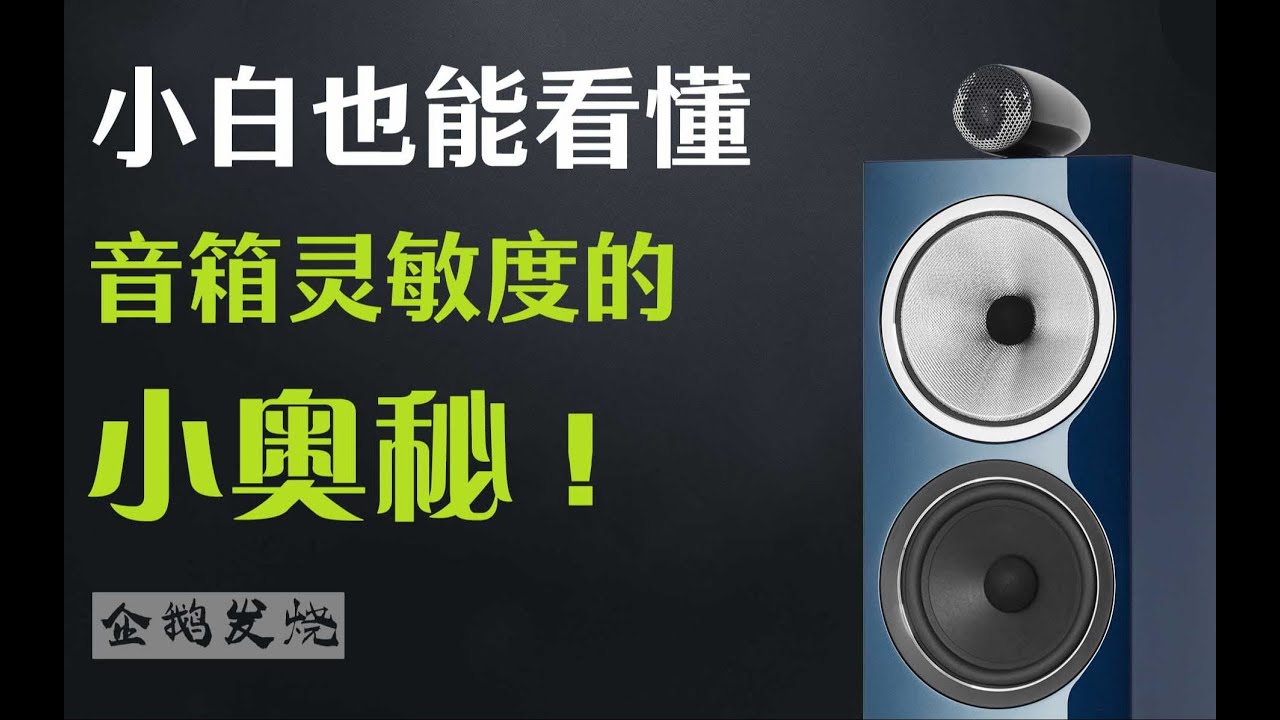 13 【音响小课堂 13】面向小白纯干货！真正理解音箱的灵敏度