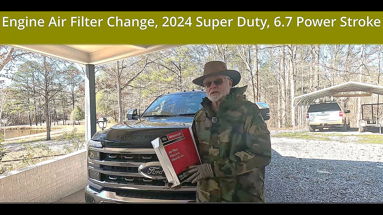 Engine Air Filter Change, 2024 Super Duty, 6.7 PowerStroke