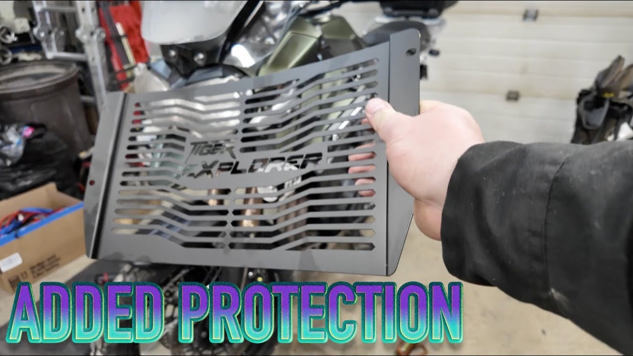 TRIUMPH EXPLORER RADIATOR PROTECTOR INSTALL DIY