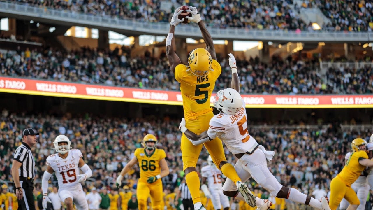 Denzel Mims WR#5 Baylor Bears vs Texas Longhorns 2019
