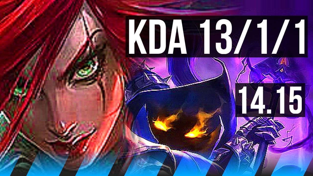 KATARINA vs VEIGAR (MID) | 9 solo kills, 13/1/1, 1000+ games, Godlike | VN Diamond | 14.15