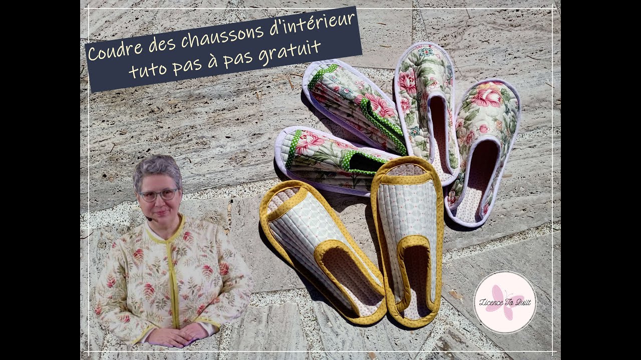 Coudre des chaussons d'intérieur - Tutoriel pas à pas gratuit - Patron iThinksew