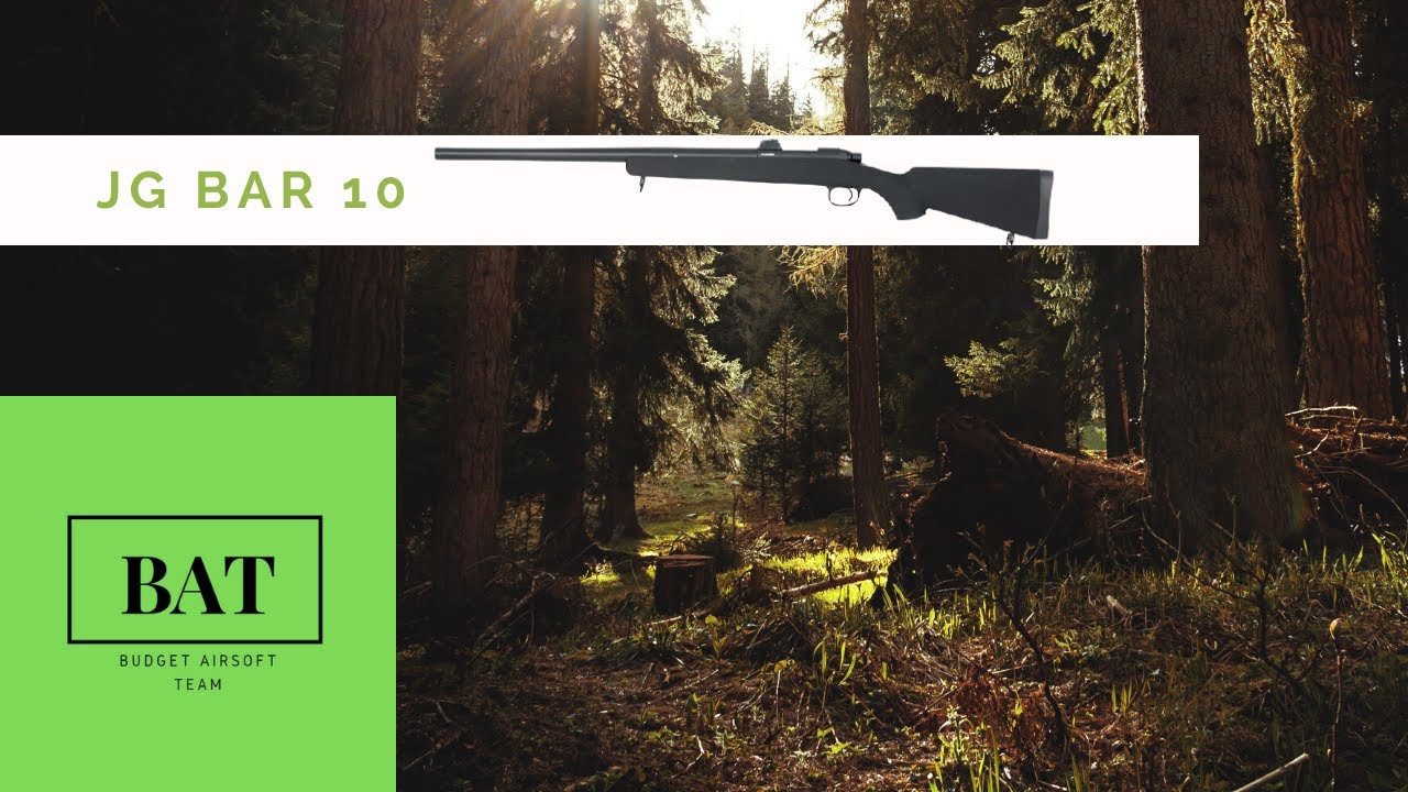 [PL/ENG] Airsoft Sniper [1] - JG BAR-10 ( full stock, 40m, 50m and 55m shooting)