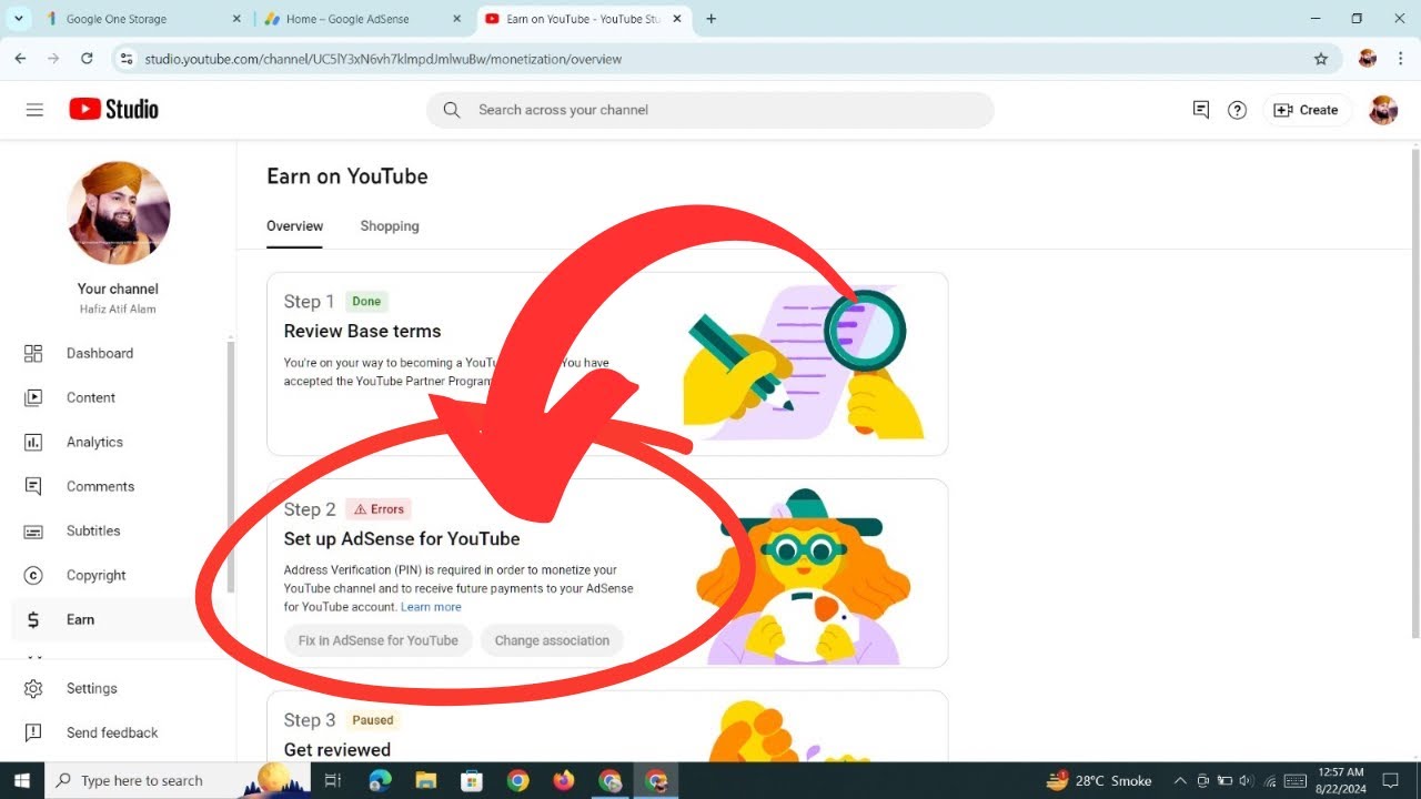 Address Verification (Pin) Is Required In Order To Monetize Your Channel And Receive Future Payments