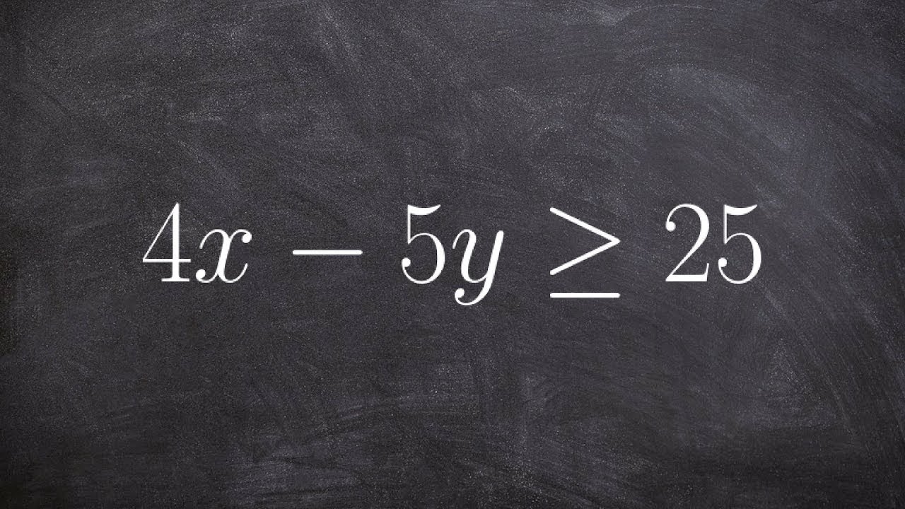 Graphing a linear inequality by the x and y intercepts