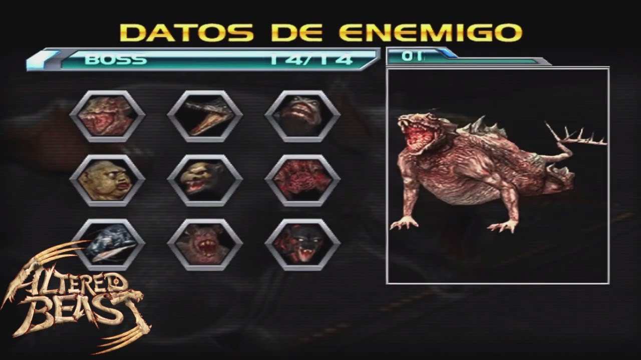 Project Altered Beast Datos de enemigos Boss