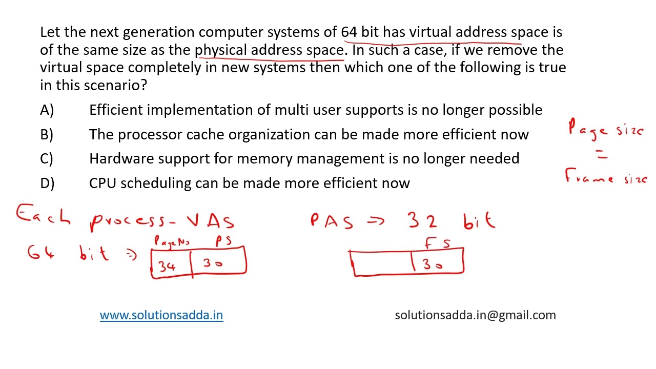 NIC NIELIT STA 2018 | OS | VIRTUAL ADDRESS | SOLUTIONS ADDA | NIC TEST SERIES | EXP. BY ISRO AIR-1