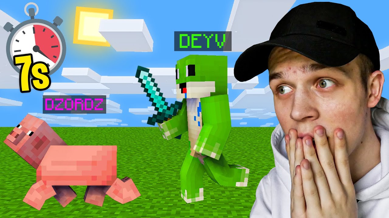 7 SEKUND CHALLENGE z DEYVEM w Minecraft!
