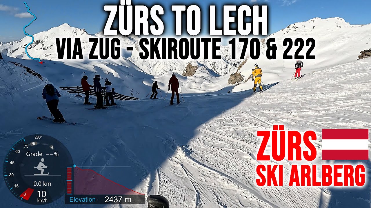 [4K] Skiing Zürs to Lech via Zug - Skiroute 170 and Skiroute 222, Ski Arlberg Austria, GoPro HERO13