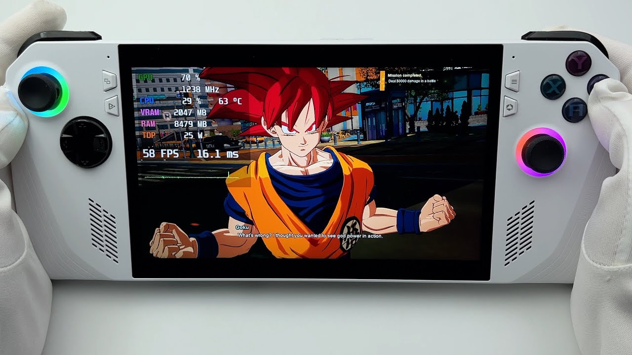 ASUS ROG Ally -  DRAGON BALL: Sparking! ZERO Gameplay (1080p, 720p 16W Showcase)