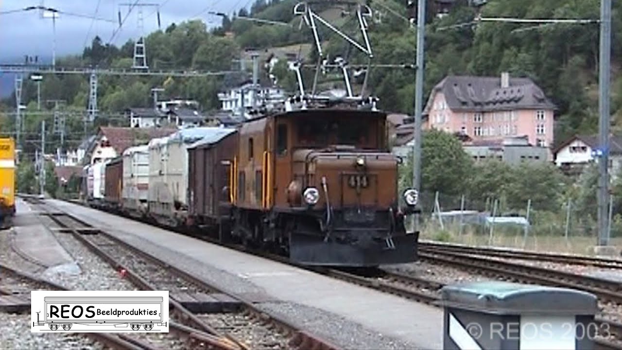2003 [SDw] RhB Rheinschlucht 4 of 4 - Shunting in Ilanz/Glion - Valser, RhB Crocodile, SUPER CLASSIC