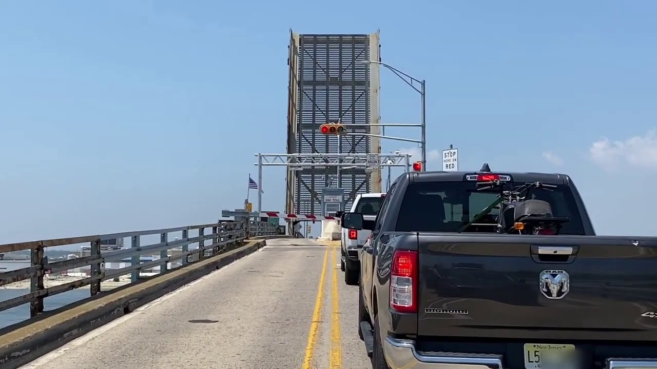 Watching the Middle Thorofare Drawbridge Open (By 2 Mile Landing)