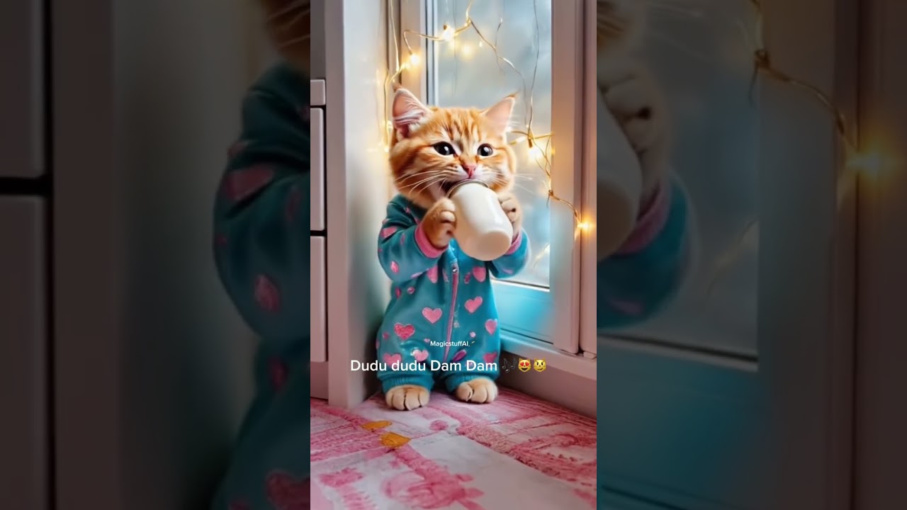 Cute Baby Cat 🍼 | Dudu Dudui Dam | Funny Cat Shorts #cat #cute #funny