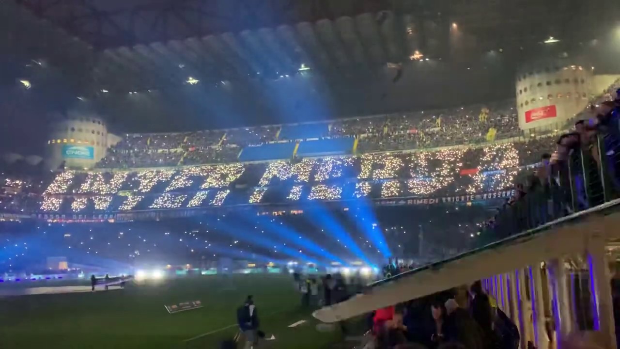 AC Milan, coreografia Curva Sud Milano derby Inter-Milan 09.02.2020.