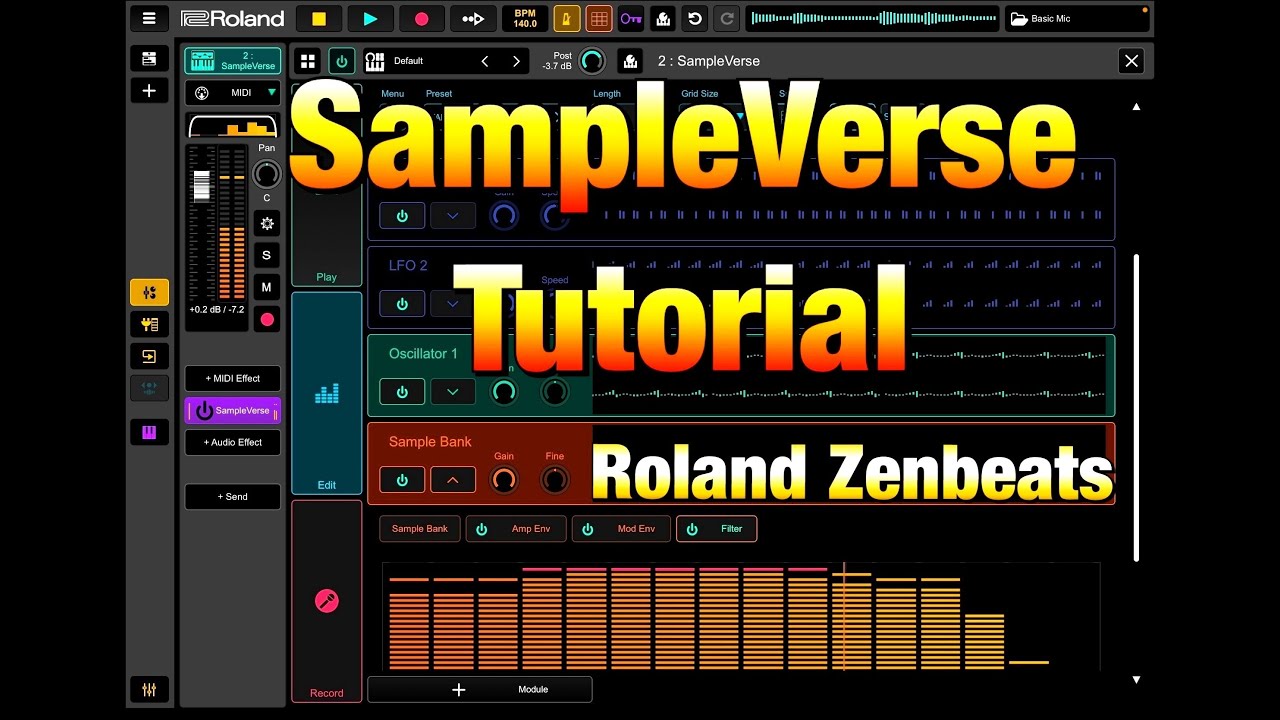 Roland Zenbeats &mdash; Инструмент SampleVerse &mdash; Пошаговое руководство и демонстрация