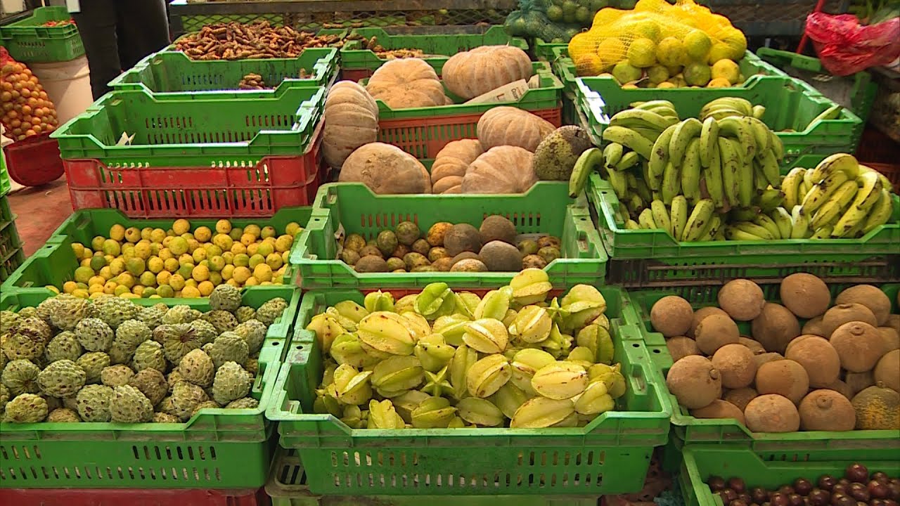 Variedad frutas exóticas a la venta en Merca Panamá
