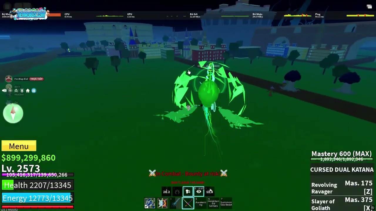 New FFlag Blox Fruit!!! Only 45 ping and 240 Fps
