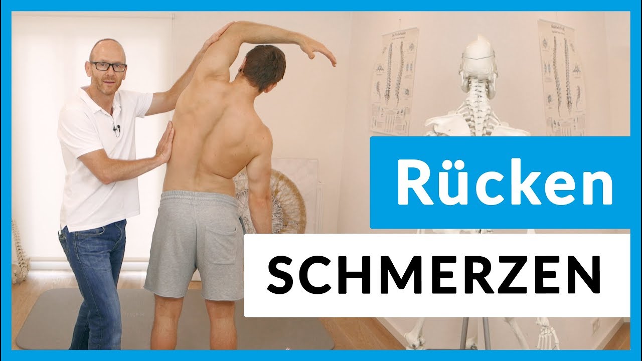 Rückenschmerzen: 4 Übungen bei einem steifen Rücken (sehr einfach)