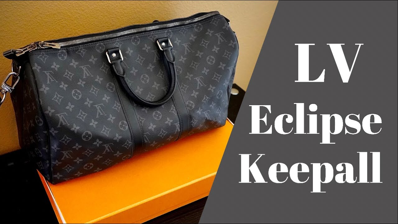 Louis Vuitton ECLIPSE Keepall Bandouliere (Review + Unboxing + Try On) 45 Monogram - Virgil Abloh