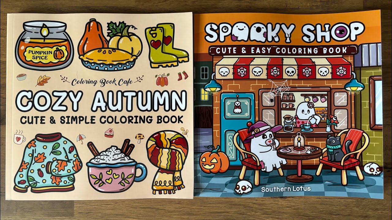 SPOOKY SHOP & COZY AUTUMN FLIP-THROUGH - UNCOLOURED
