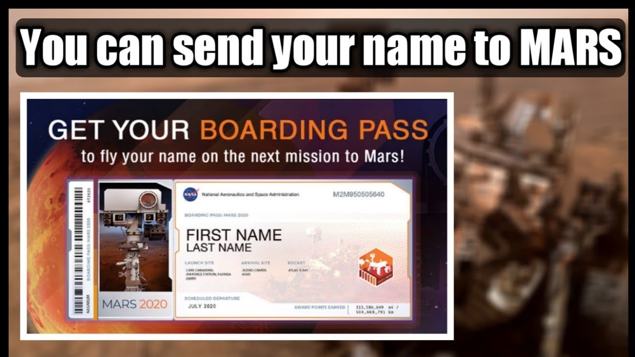 You can send your name to MARS | Mars Rover 2020 | NASA Mars mission