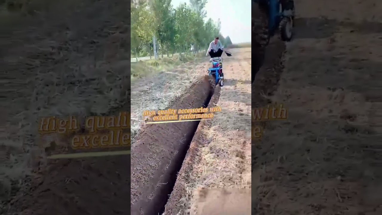 Hand-held chain trencher, free your hands#trencher #chaintrencher #ditcher #agriculture #farming