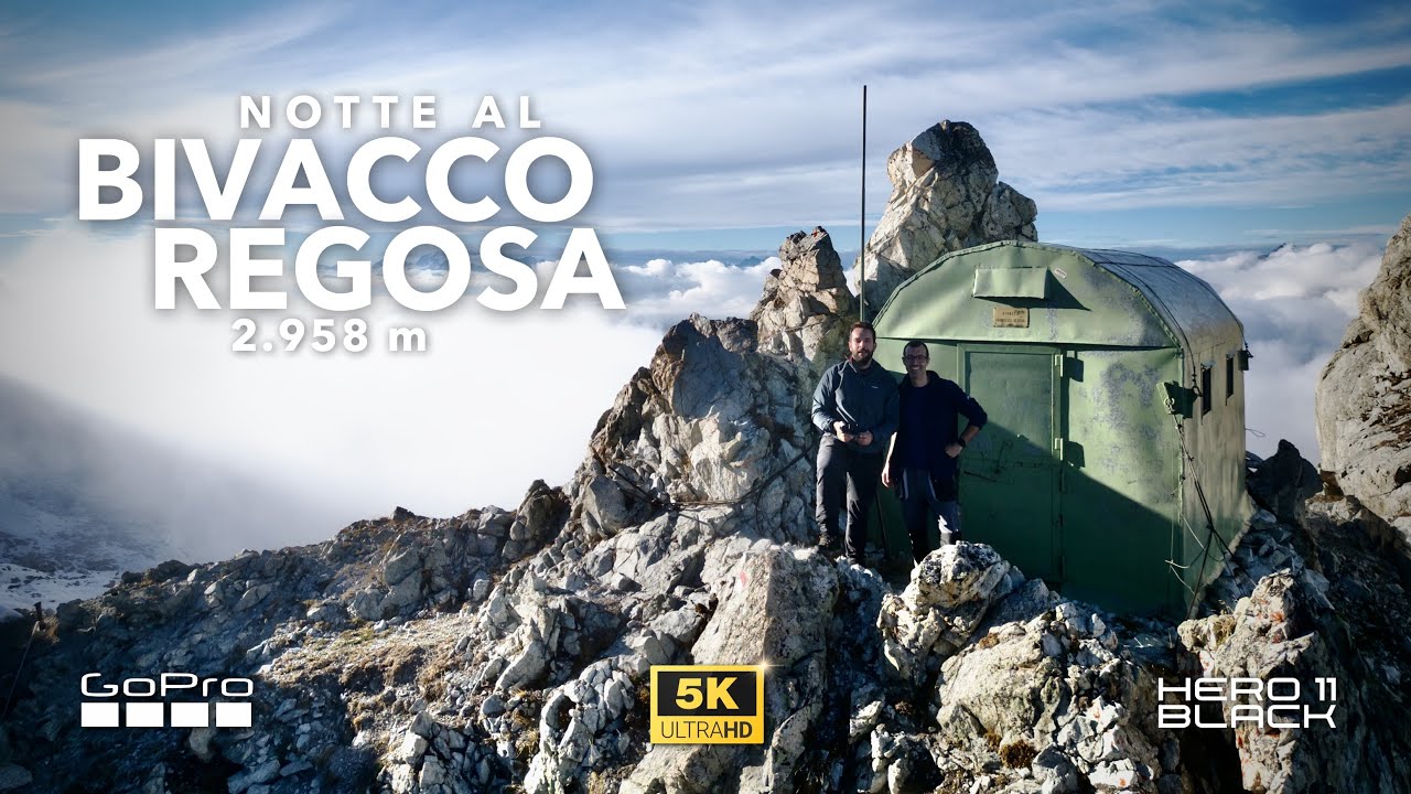Notte al BIVACCO REGOSA - Bocchetta della Calotta - Anello dalla Val d'Avio | Adamello [5K]