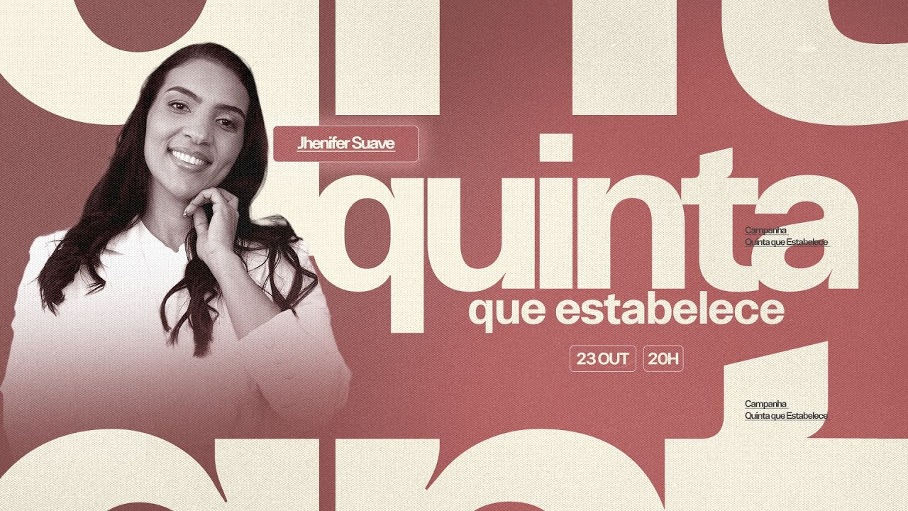 ⭕ Ao vivo | Junte-se a nós! Quinta que Estabelece com Jhenifer Suave